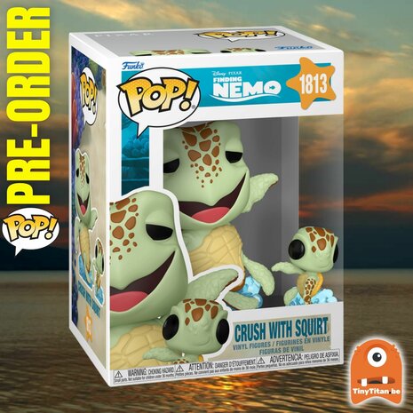 Funko POP! FINDING NEMO 1813 Crush with Squirt Pre-Order