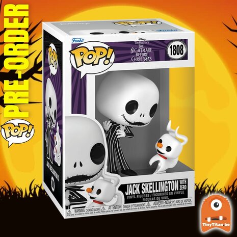 Funko POP! NIGHTMARE BEFORE CHRISTMAS 1808 Jack & Zero Pre-Order