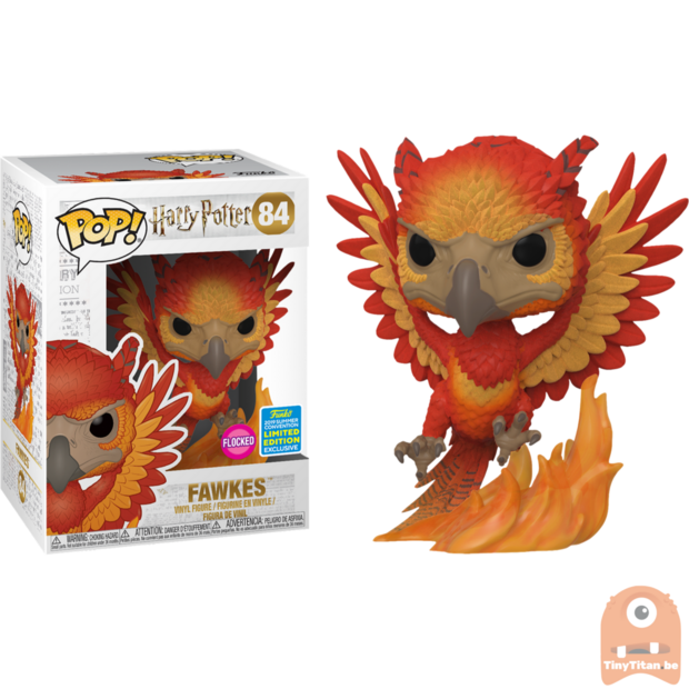 POP! Harry Potter Fawkes Flocked #84 SDCC