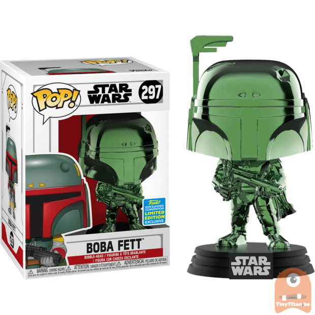 POP! Star Wars Boba Fett Green Chrome #297 SDCC