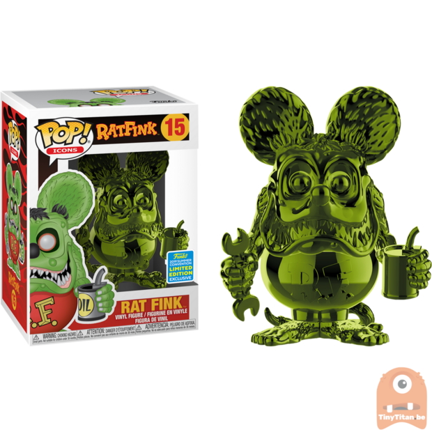 POP! Icons Rat Fink Green Chrome #15 SDCC 