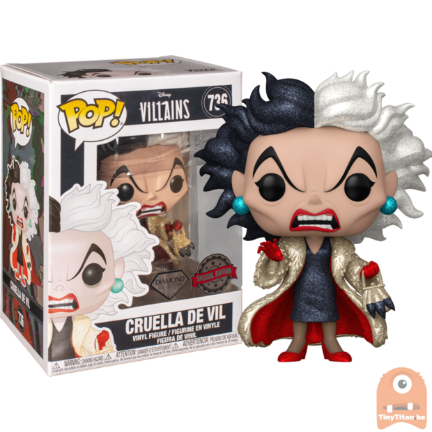 POP! Disney Cruella de Vil Glitter Exclusive #736 Villains 