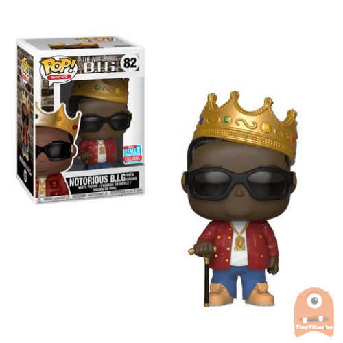 POP! Rocks The Notorious B.I.G. with Crown - Red Jacket #82 - NYCC - Exclusive
