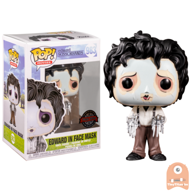 POP! Movies Edward In Face Mask #983 Edward Scissorhands Exclusive
