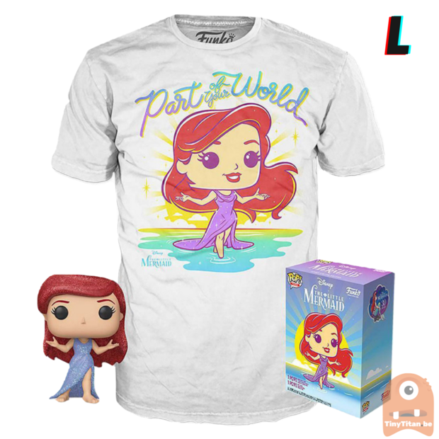 Funko POP! &amp; TEE BOX The Little Mermaid Purple Dress Diamond Collection Exclusive - Large