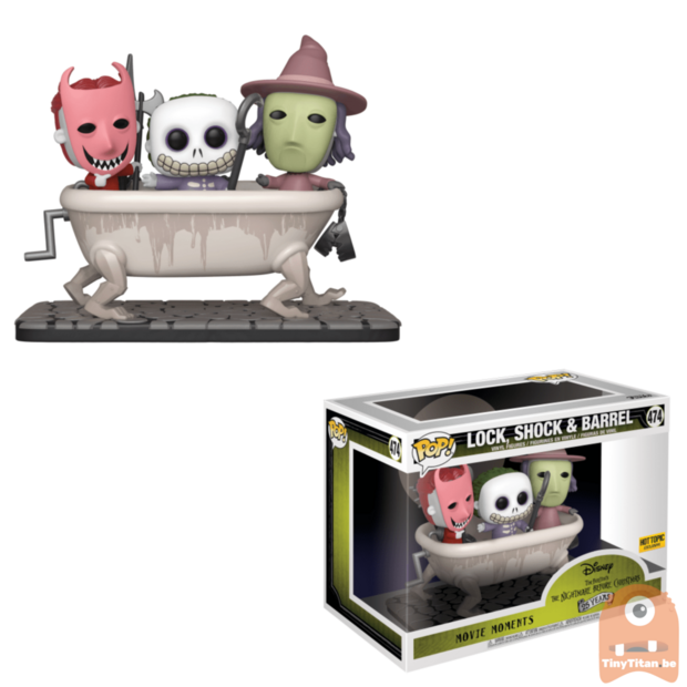 POP! Disney Lock, Shock &amp; Barrel in Bathtub Movie Moment #474 Nightmare before Christmas Exclusive