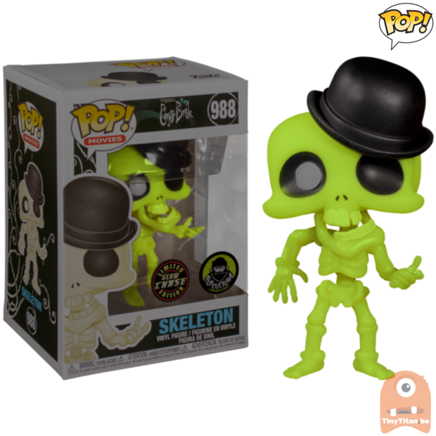 POP! Movies Skeleton GITD Chase #988 Corpse Bride Exclusive