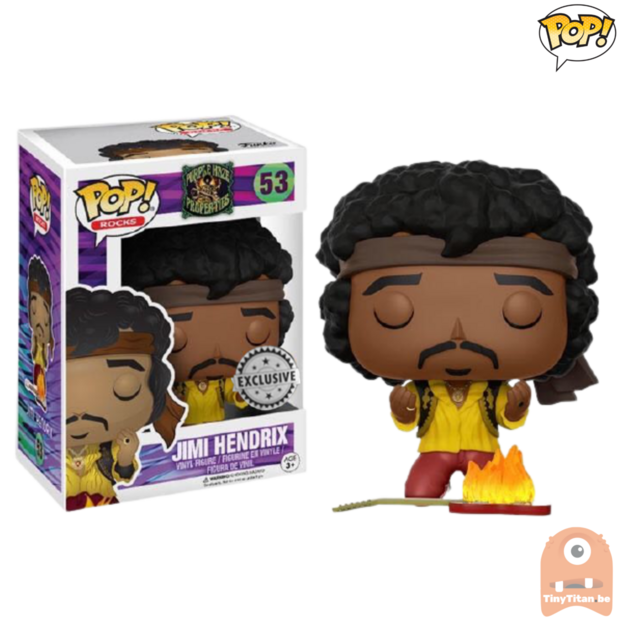POP! Rocks Jimi Hendrix Burning Guitar #53 Exclusive - Vaulted