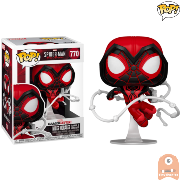 POP! Marvel Miles Morales Crimson Cowl Suit #770 Spider-Man GameVerse 