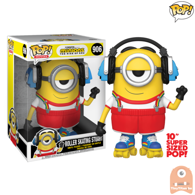 POP! Movies Roller Skating Stuart Super Sized 10 INCH #906 Minions - The Rise of Gru