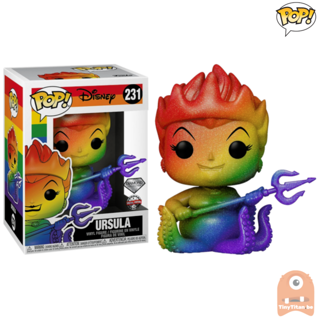 POP! Disney Ursula Diamond Glitter Rainbow pride 2021 #231 Exclusive