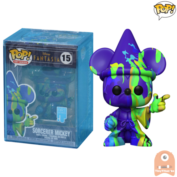 POP! Disney Artist Series Sorcerer Mickey 2 w/ Case #15 Fantasia Exclusive