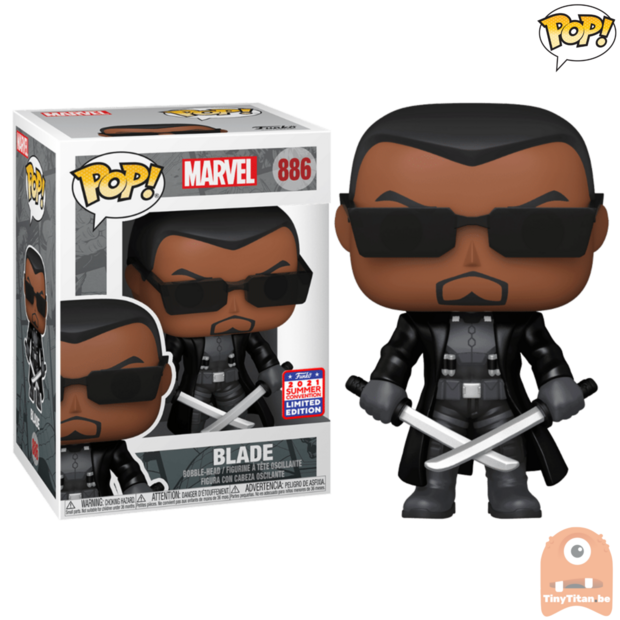 POP! Marvel Blade #886 SDCC 2021 Funkon Summer Convention Exclusive LE 