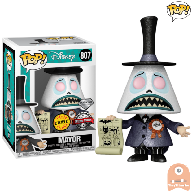 POP! Disney Mayor Diamond Glitter CHASE #807 The Nightmare Before Christmas Exclusive 
