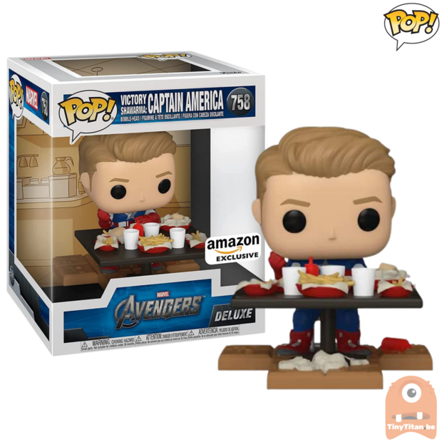 POP! Deluxe, Marvel Avengers: Victory Shawarma Series -  Captain America #758 Exclusive US 