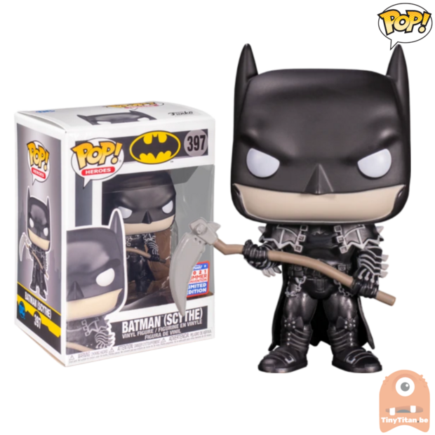 POP! Heroes Batman w/ Scythe 397 SDCC 2021 Funkon Summer Convention Exclusive LE 