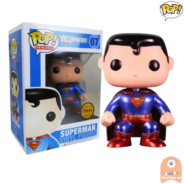 POP! Heroes Superman Metallic CHASE #07 DC Universe Exclusive