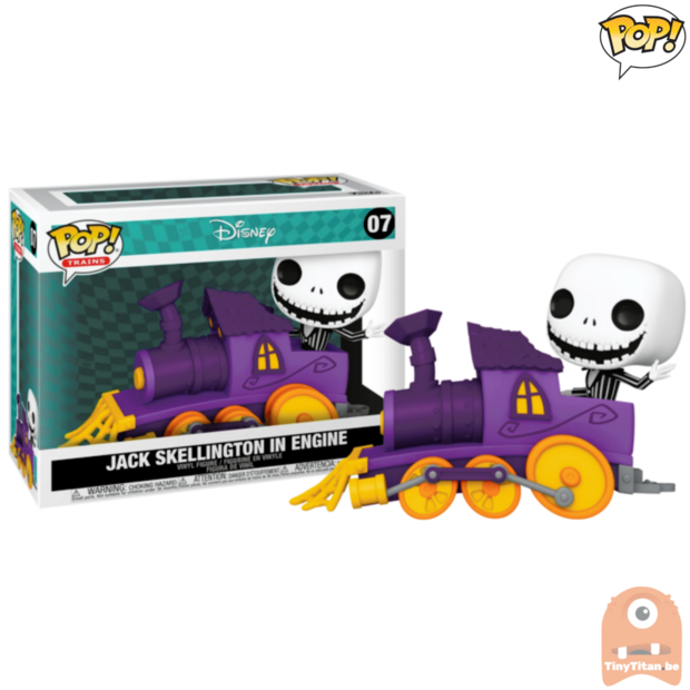 POP! Disney Jack Skellington In Train Engine 07 The Nightmare Before Christmas 