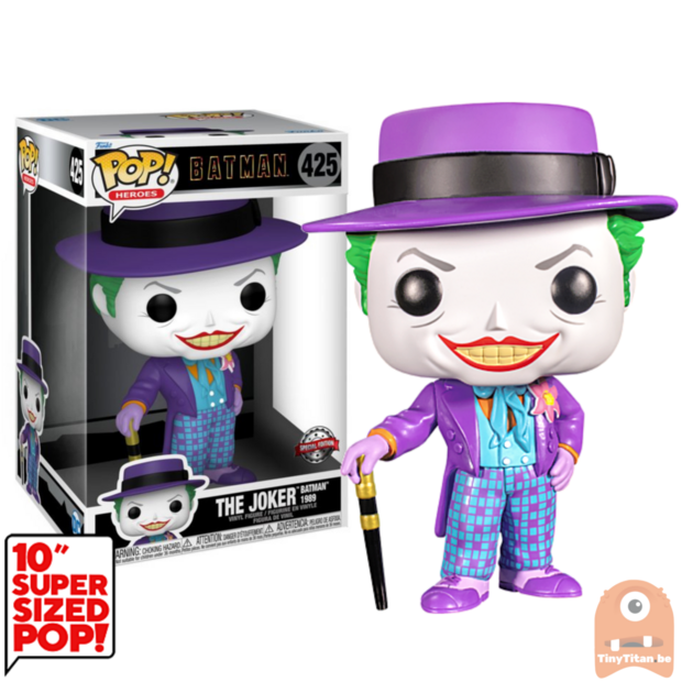 POP! Heroes The Joker 10 INCH 425 DC Batman 1989 Exclusive 
