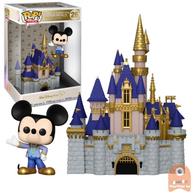 POP! Disney Town Cinderella Castle and Mickey Mouse 26 Walt Disney World 50 Years 