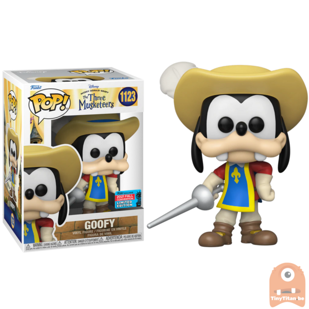 POP! Disney Musketeer Goofy 1123 NYCC 2021 Virtual Con Fall Convention Exclusive LE 
