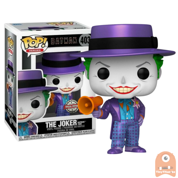 POP! Heroes The Joker w/ Megaphone 403 Batman 1989 Exclusive