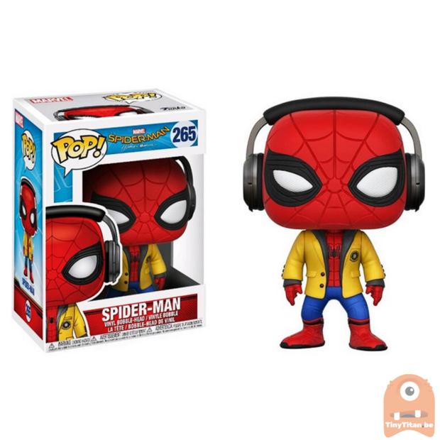 POP! Marvel Spider-Man With jacket and Headphones 265 Spider-Man Homecoming Vaulted