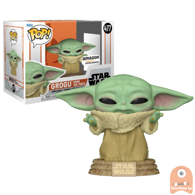 POP! Star Wars Grogu using The Force 477 The Mandalorian Exclusive 