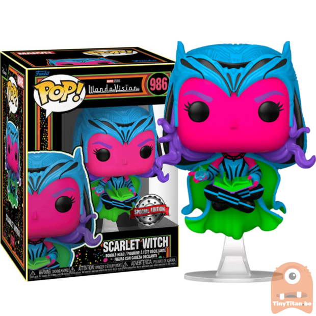 POP! Marvel Wanda Flying Blacklight 986 Wanda Vision Exclusive 