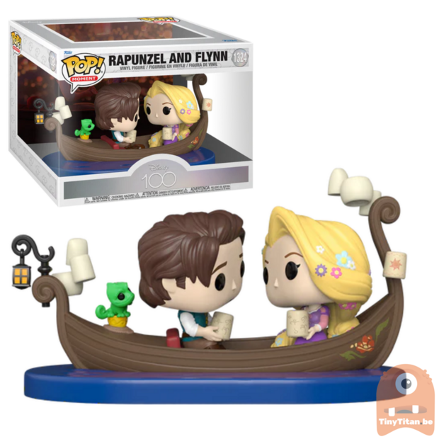 POP! Moment Rapunzel &amp; Flynn 1324 Tangled Disney 100th