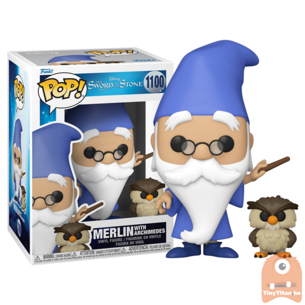 POP! Merlin w/ Archimedes 1100 - Disney The Sword in the Stone