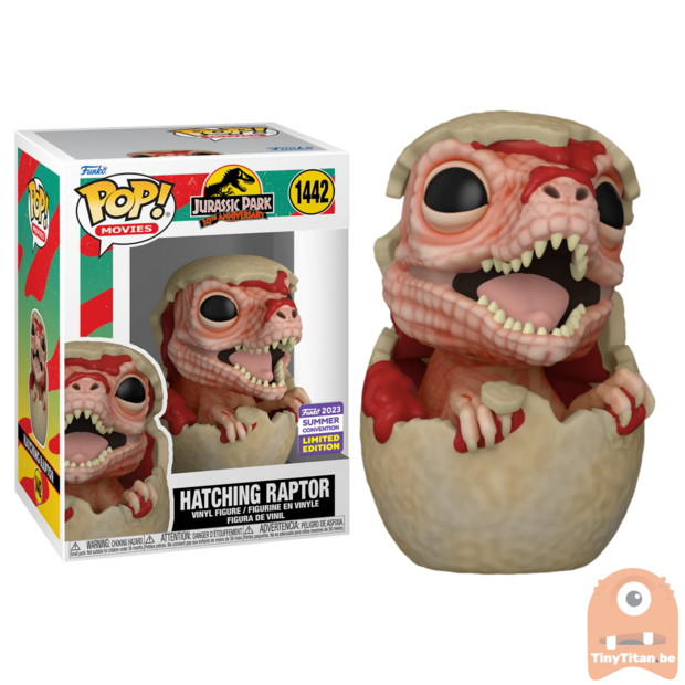 POP! Movies Hatching Raptor 1442 Jurassic Park SDCC 2023 Exclusive 