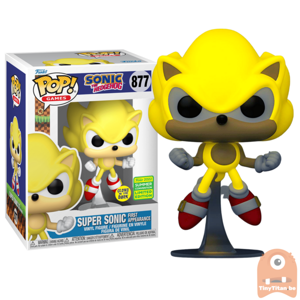 POP! Games Sonic First appearance 877 GITD SDCC 2022 Exclusive LE 