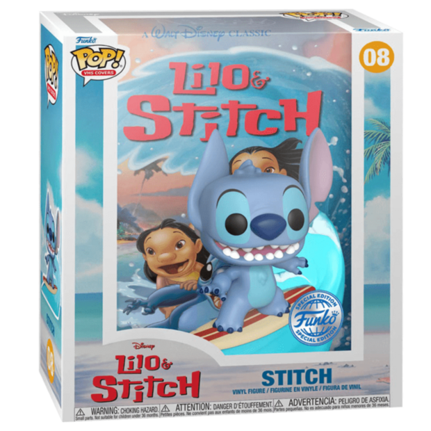 Funko POP! Disney VHS Cover: Stitch riding the Wave 08 Exclusive 