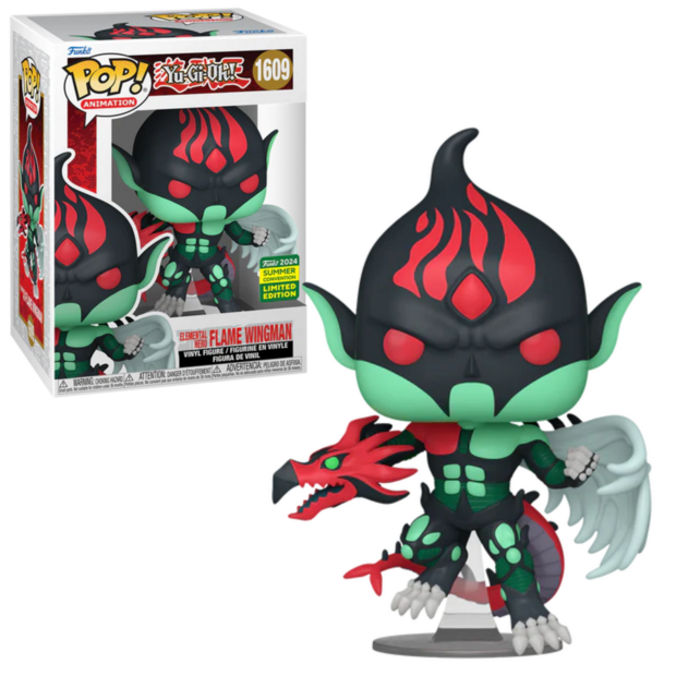 Funko POP! ELEMENTAL HERO FLAME WINGMAN 1609 YU-GI-OH! SDCC 2024 Exclusive