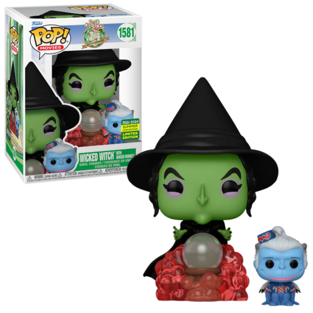 Funko POP! WICKED WITCH WITH WINGED MONKEY 1581 THE WIZARD OF OZ SDCC 2024 Exclusive
