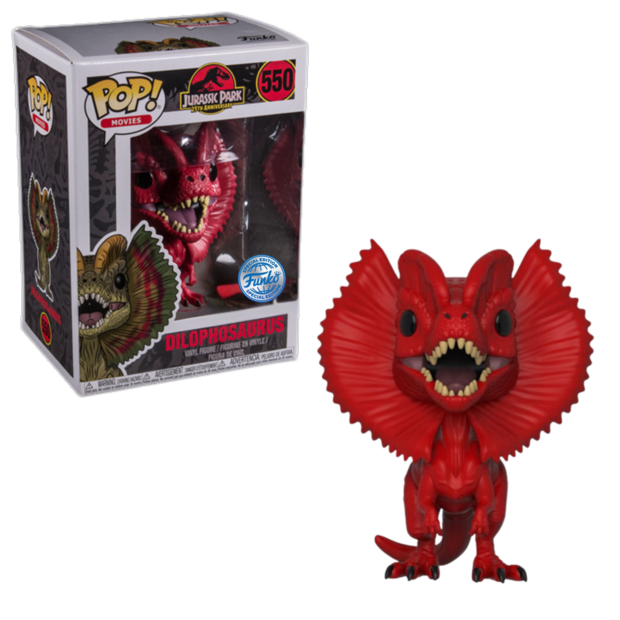 Funko POP! Movies Dilophosaurus Red 550 Jurassic Park Exclusive