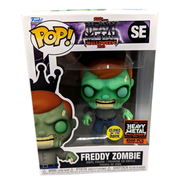Funko POP! Freddy Zombie Green GITD SE Heavy Metal Halloween 2023 Vaulted 