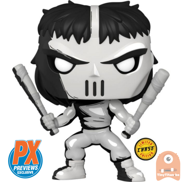 Funko POP! Comic Casey Jones Black &amp; White CHASE 36 Eastman and Laird's TMNT Exclusive