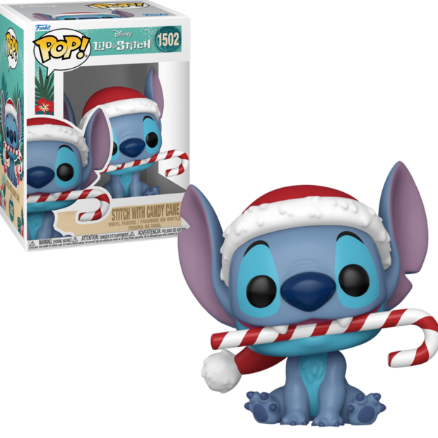 Funko POP! Stitch w/ Candy Cane 1502 Lilo &amp; Stitch Holiday 24 Disney 