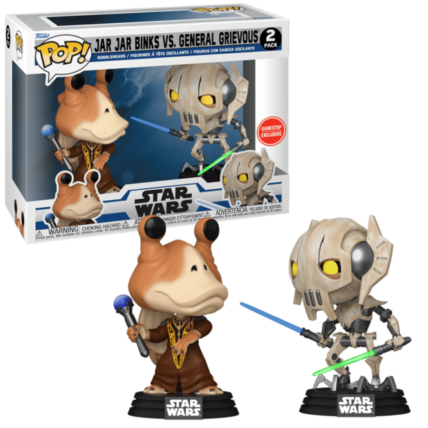 Funko POP! Jar Jar Binks vs. General Grievous 2-pack Star Wars Exclusive 
