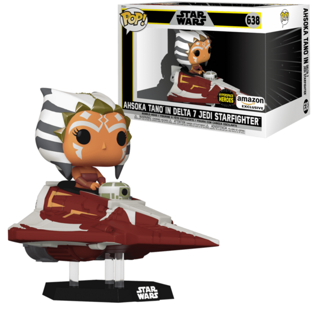 Funko POP! Ride DLX Ahsoka Tano in Delta 7 Jedi Starfighter 638 Star Wars Exclusive (Hyperspace heroes)