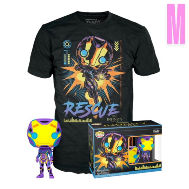 Funko POP! &amp; TEE BOX The Avengers: Infinity Saga - Rescue Blacklight Exclusive - M