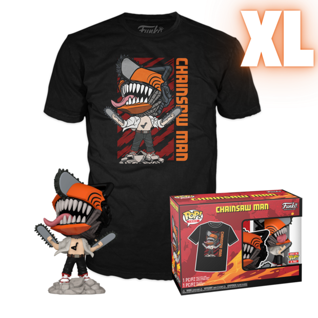 Funko POP! &amp; TEE Box Chainsaw Man - Chainsaw Man Exclusive - XL