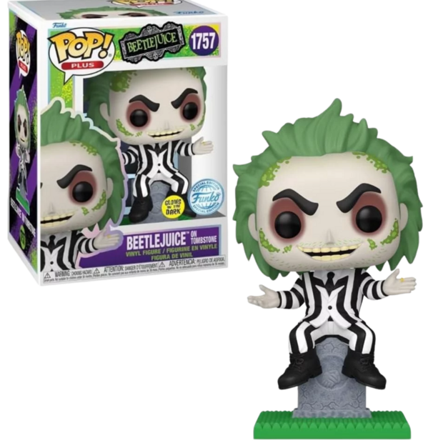 Funko POP! Plus Beetlejuice on Tombstone GITD 1757 Beetlejuice Exclusive
