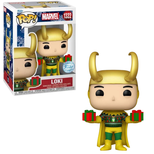 Funko POP!  Marvel: Loki (with Sweater) (Metallic) 1322 Exclusive