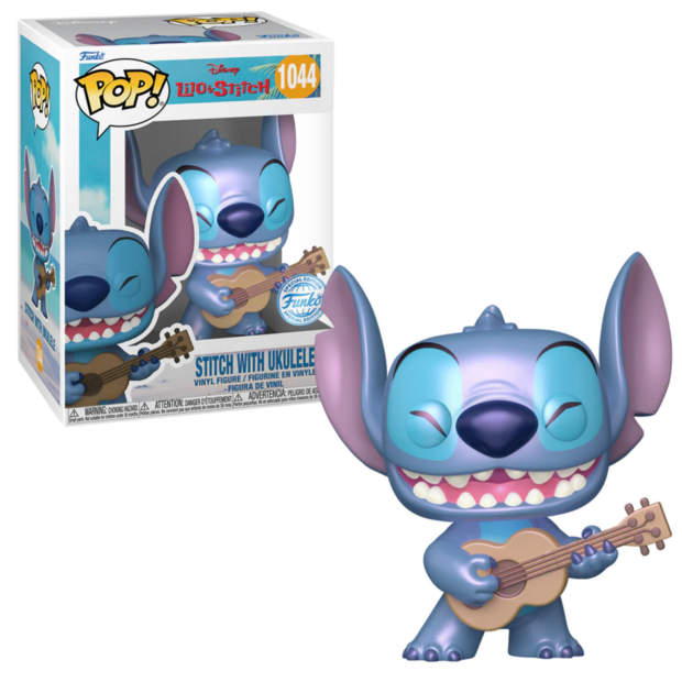 FUNKO POP! STITCH WITH UKULELE (PEARLESCENT) 1044 LILO AND STITCH Exclusive