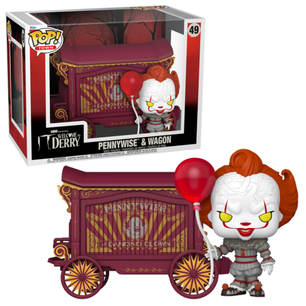 FUNKO POP! TOWN Pennywise &amp; Wagon 49 Welcome To Derry IT