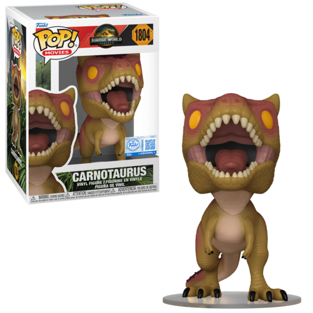 Funko POP! JURASSIC WORLD REBIRTH 1804 CARNOTAURUS EXCLUSIVE