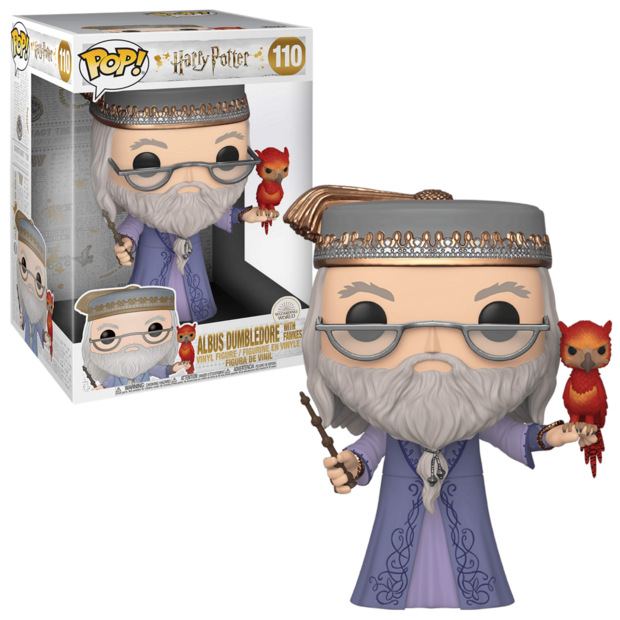 FUNKO POP! Harry Potter Dumbledore w/ Fawkes 10 INCH 110